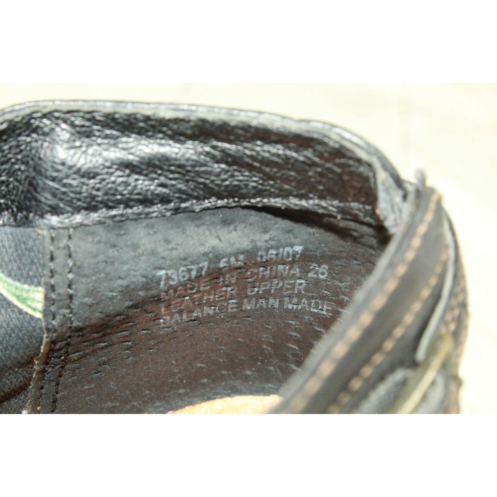 CLARKS Black Leather Strap Side Zip Heeled Ankle Booties Size 5 M - Picture 8 of 9